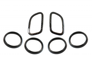 Mercedes Benz SLK Interior Air Vent Circle Cover Kit  - Carbon Fiber - R172